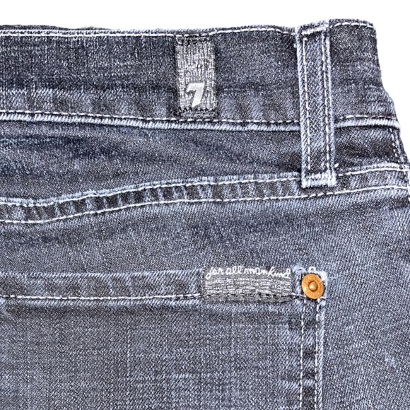 7FAM Boot Cut Faded Black Denim Jeans Size 30 - Picture 9 of 12